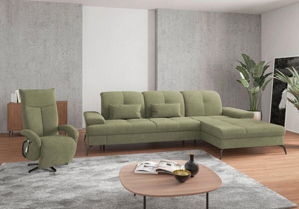 ROHOVÁ SEDAČKA, textil, svetlozelená Sit & More - Sedačky, Online Only