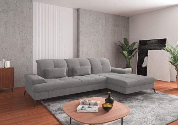ROHOVÁ SEDAČKA, textil, svetlosivá Sit & More - Sedačky, Online Only