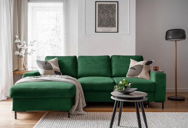 ROHOVÁ SEDAČKA, textil, smaragdovozelená MID.YOU - Sedačky, Online Only