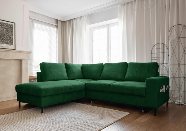 ROHOVÁ SEDAČKA, textil, smaragdovozelená MID.YOU - Sedačky, Online Only