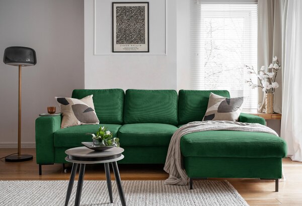 ROHOVÁ SEDAČKA, textil, smaragdovozelená MID.YOU - Sedačky, Online Only