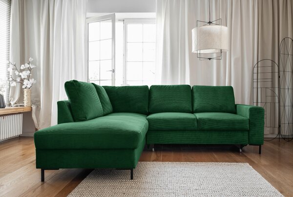 ROHOVÁ SEDAČKA, textil, smaragdovozelená MID.YOU - Sedačky, Online Only