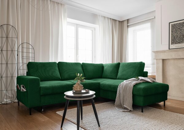 ROHOVÁ SEDAČKA, textil, smaragdovozelená MID.YOU - Sedačky, Online Only