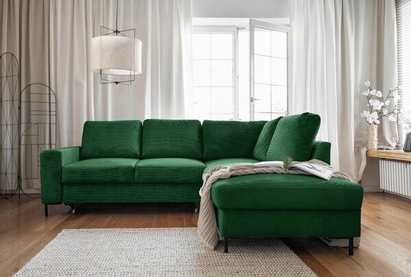 ROHOVÁ SEDAČKA, textil, smaragdovozelená MID.YOU - Sedačky, Online Only