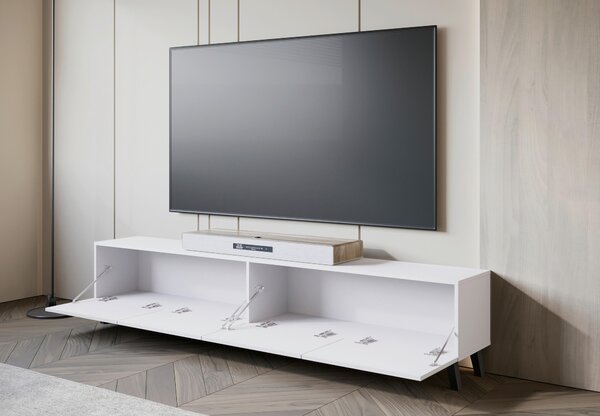 NÍZKA KOMODA, biela, 190/40/32 cm P & B - TV nábytok, Online Only