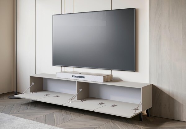 NÍZKA KOMODA, béžová, kašmírová, 190/40/32 cm P & B - TV nábytok, Online Only