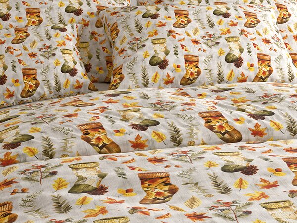 Bavlnené obliečky AUTUMN SOCKS farebné Rozmer obliečky: 70 x 90 cm | 140 x 200 cm