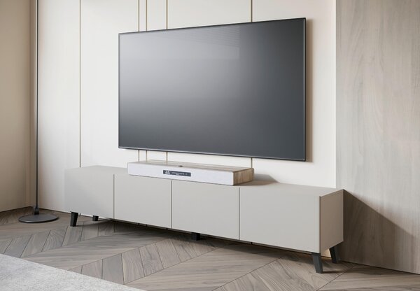 NÍZKA KOMODA, béžová, kašmírová, 190/40/32 cm P & B - TV nábytok, Online Only