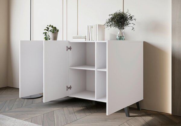 ŠIROKÁ KOMODA, biela, 120/76/39 cm P & B - Online Only drobný nábytok, Online Only