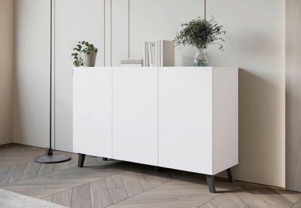 ŠIROKÁ KOMODA, biela, 120/76/39 cm P & B - Online Only drobný nábytok, Online Only