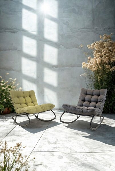 ZÁHRADNÉ HOJDACIE KRESLO kov, textil Ambia Garden - Online Only záhrada, Online Only
