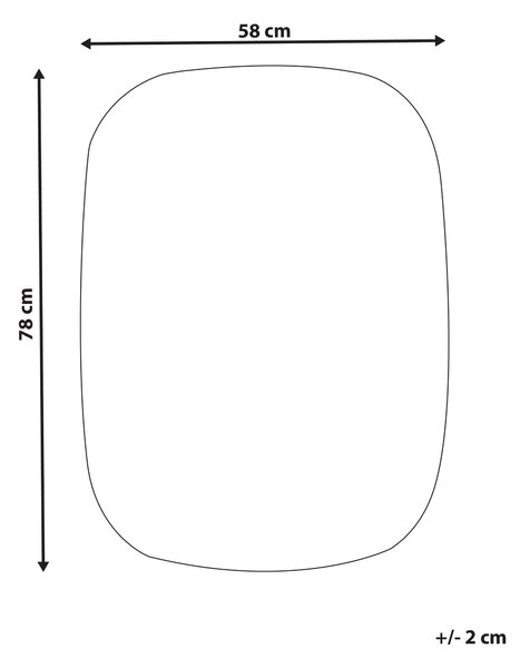 Nástenné kúpeľňové zrkadlo strieborné 58 x 78 cm oválne moderné súčasné kozmetické LED zrkadlo