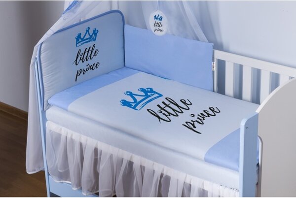 Baby Nellys Mantinel 180cm s obliečkami Little Prince - modrý