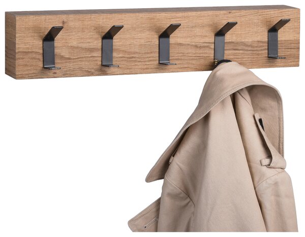 VEŠIAKOVÝ PANEL, čierna, farba duba, 50/10/5 cm - Vešiakové steny, Online Only