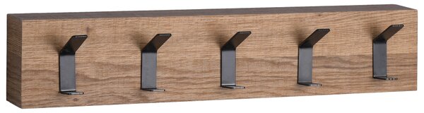 VEŠIAKOVÝ PANEL, čierna, farba duba, 50/10/5 cm - Vešiakové steny, Online Only