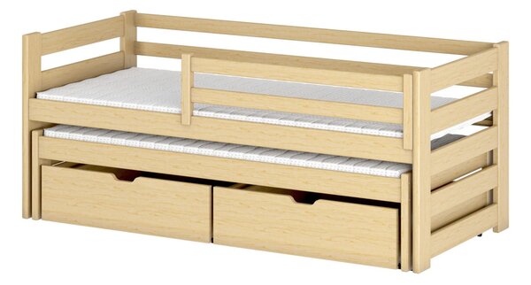Detská posteľ s prístelkou 90x190 FILIPA - borovica