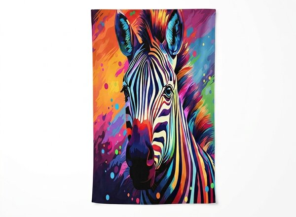 Rýchloschnúca XL plážová osuška ZEBRINA farebná 100 x 180 cm, 100% mikrovlákno