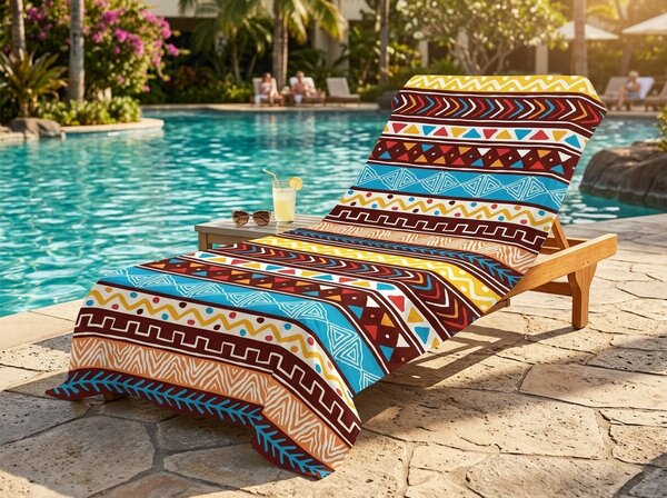 Rýchloschnúca XXL plážová osuška AZTECA farebná 150 x 210 cm, 100% mikrovlákno