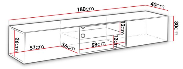 Stolík pod TV RIONATA 3 - grafit