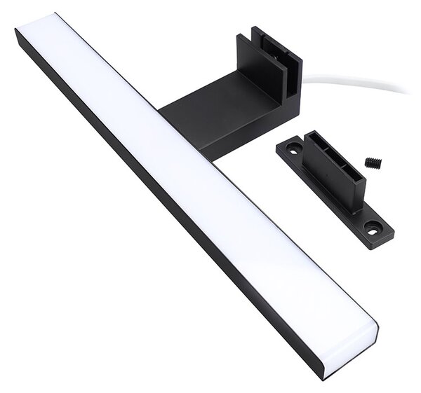 SOLIGHT LED kúpeľňové osvetlenie nad zrkadlo 3v1 7W 455lm 4000K IP44 40cm čierna