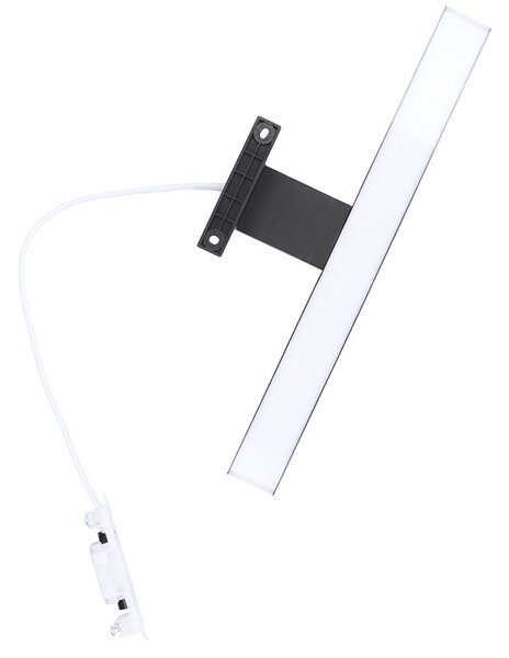 SOLIGHT LED kúpeľňové osvetlenie nad zrkadlo 3v1 7W 455lm 4000K IP44 40cm čierna