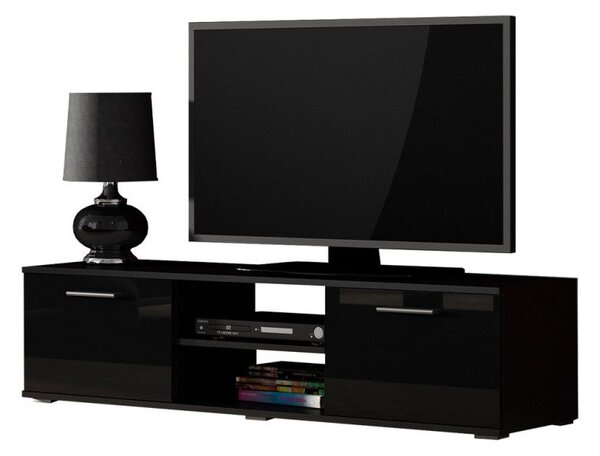 TV stolík KARA 1 - čierny / lesklý čierny