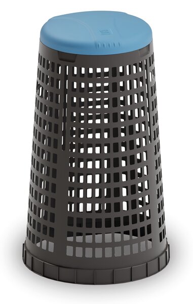 Plastový odpadkový kôš na 120 l vrecia 1+1 ZADARMO čierny, žltá + modrá