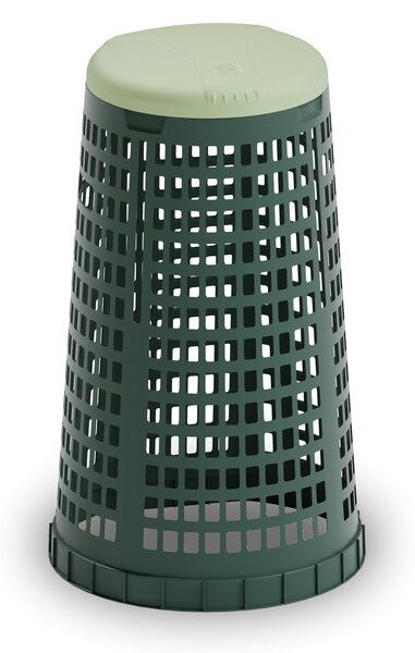 Plastový odpadkový kôš na 120 l vrecia 1+1 ZDARMA zelený, zelené veko