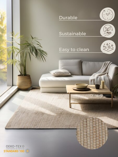 Hanse Home , Kusový koberec Handloom 105961 Dhaka Beige, 60x90, béžová, chodba / predsieň