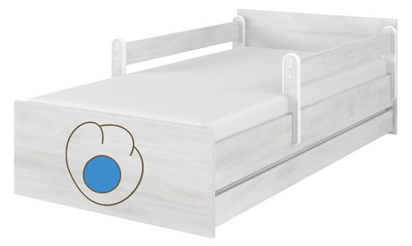 Baby Boo detská posteľ Max Gravir Borovica nórska Mačka modrá 160x80 cm