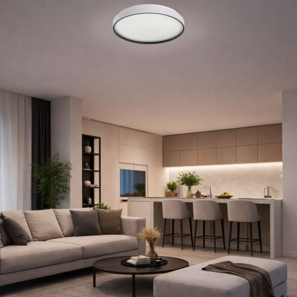 Rabalux 71450 - ZERAVA LED stmievateľné stropné svietidlo, 60 W / 230 V, 3000-6500 K, priemer 58 cm + diaľkové ovládanie