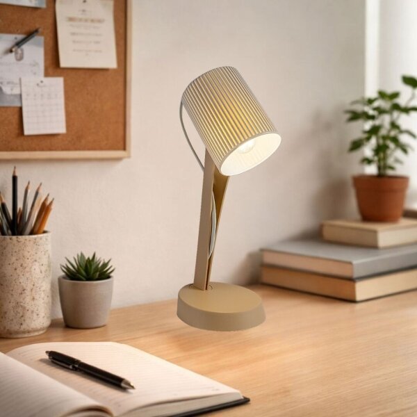 Rabalux 74089 - Stolná lampa SOLVET 1xE14/11W/230V béžová