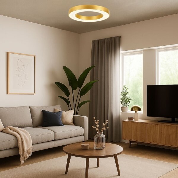 Rabalux 71362 -LED stropné svietidlo CIRANO LED/24W/230V 3000/4000/6500K pr.40 cm zlaté