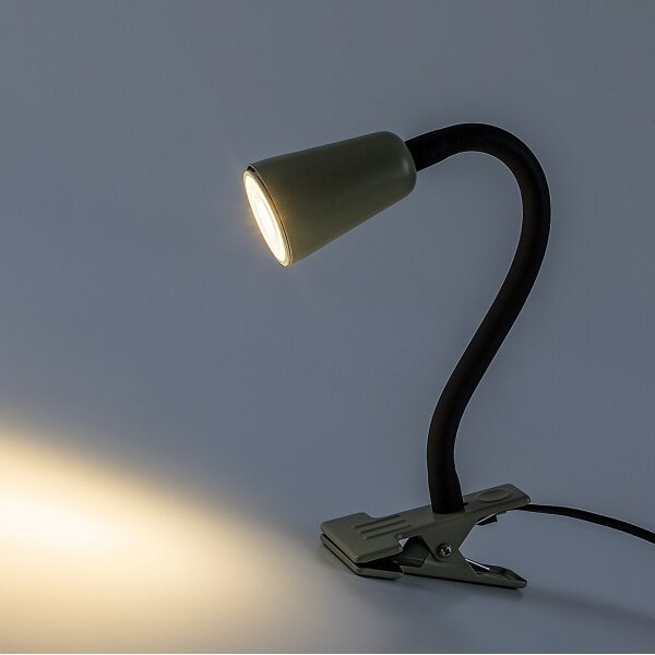 Rabalux 74092 - Stolná lampa s klipom ALDO 1xGU10/7W/230V khaki