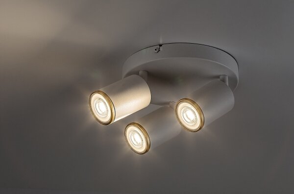 Rabalux 73106 - Bodové svietidlo NOLIE 3xGU10/15W/230V biela