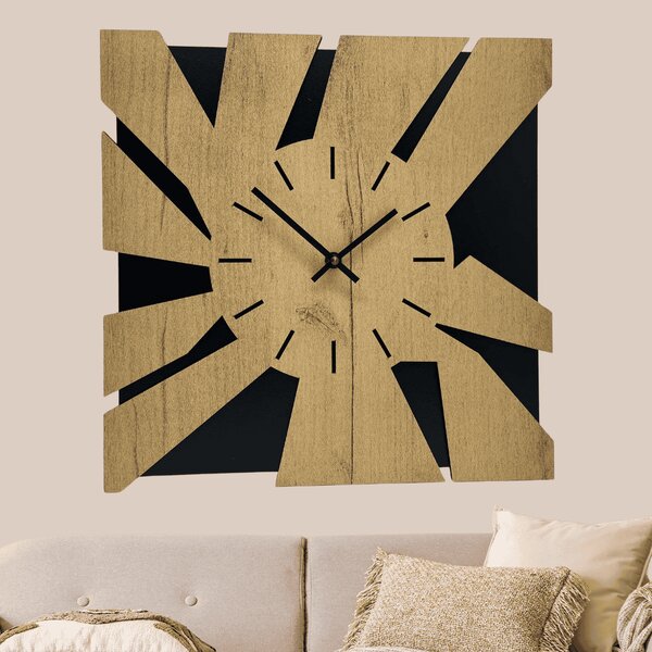 KMDESING | Dizajnové nástenné hodiny z dreva - Geometric