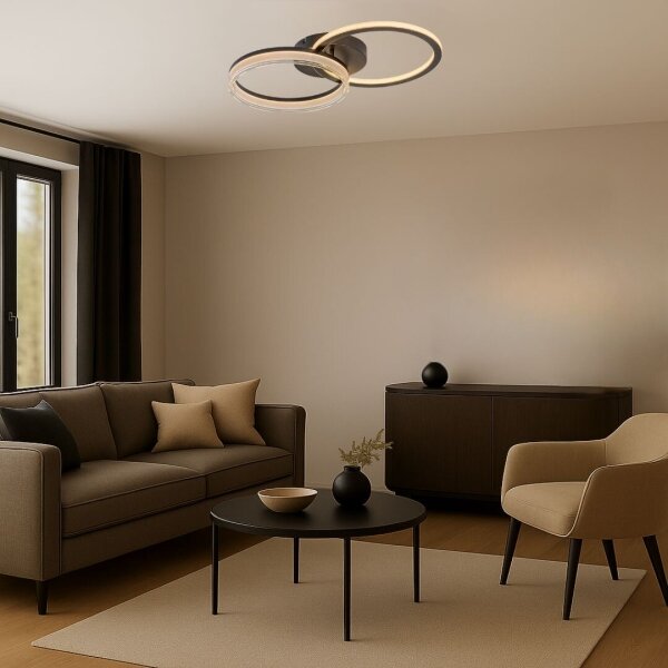 Rabalux 71479 - LED stmievateľné stropné svietidlo SERAPHIEL LED/38W/230V 3000-6500K 60x35 cm + diaľkový ovládač