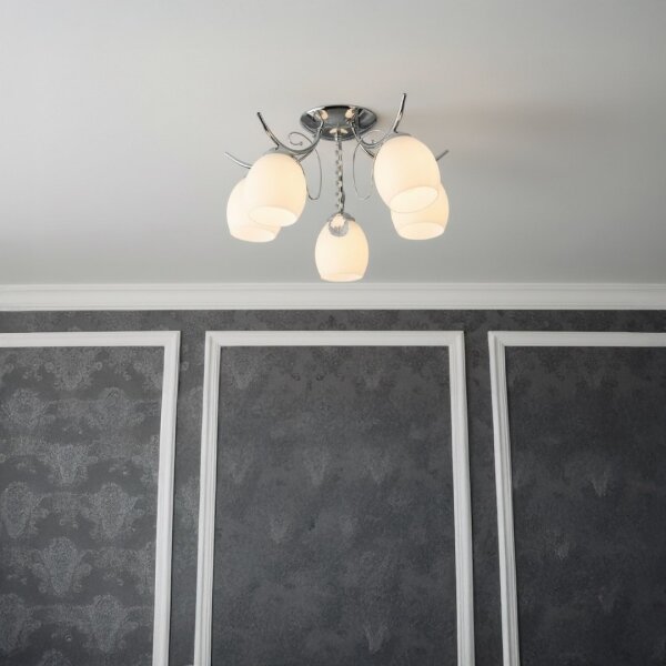 Prisadený luster ELLA 5xE27/15W/230V lesklý chróm
