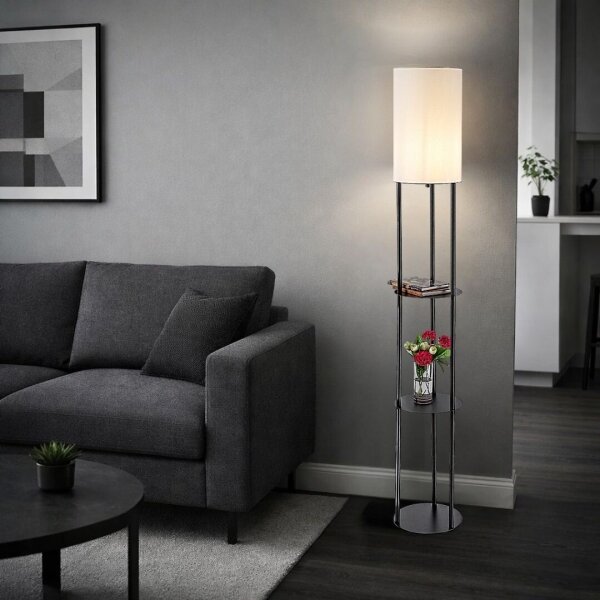 Rabalux 74106 - Stojacia lampa BRONN 1xE27/40W/230V čierna