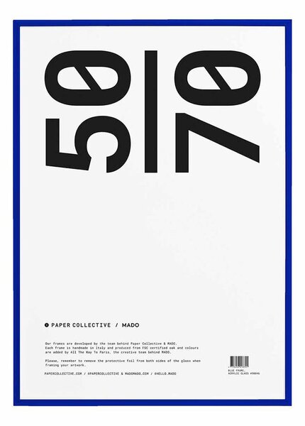 PAPER COLLECTIVE Modrý rám – 30 × 40 cm 32 × 42 × 2 cm