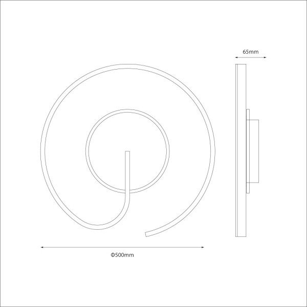 LED stropné svietidlo LORENZO LED/22W/230V pr. 50 cm čierne