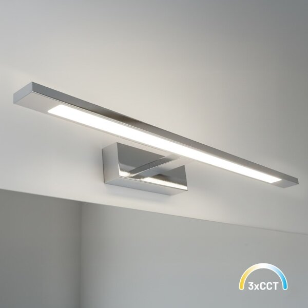 LED kúpeľňové osvetlenie na zrkadlo KLIMT LED/12W/230V 3000/4000/6000K 60 cm IP44 lesklý chróm