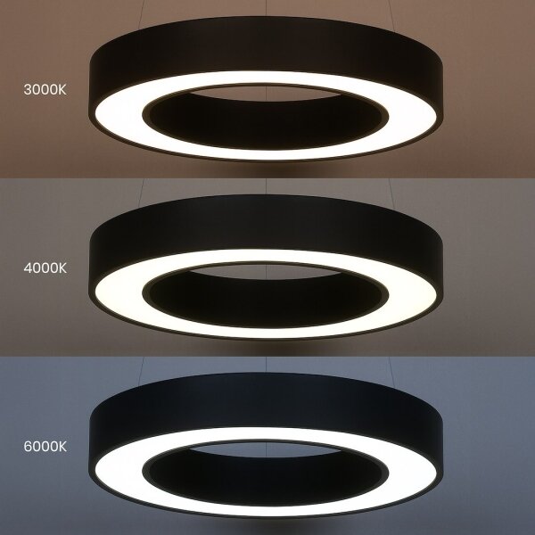 LED luster na lanku UNION LED/40W/230V 3000/4000/6500K pr. 40 cm čierna