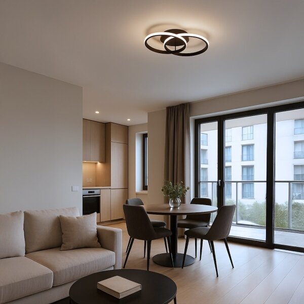 LED stropné svietidlo TITANO LED/12W/230V čierne