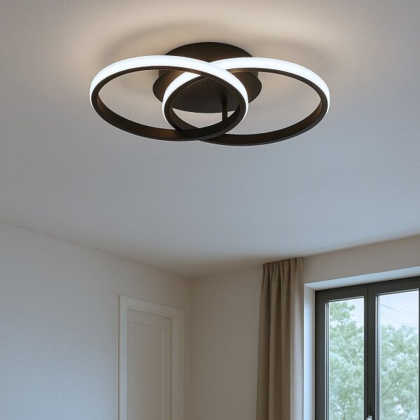 LED stropné svietidlo TITANO LED/12W/230V čierne