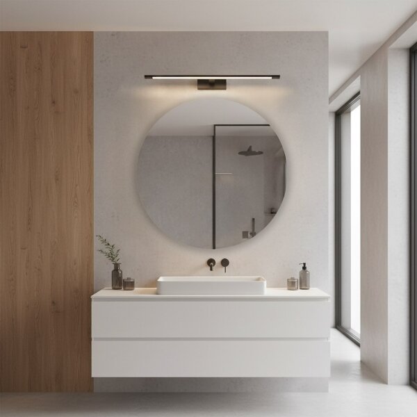 LED Kúpeľňové osvetlenie zrkadla KLIMT LED/12W/230V 3000/4000/6000K 60 cm IP44 čierna