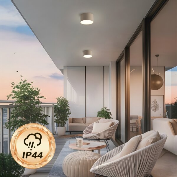 Brilagi - LED kúpeľňové stropné svietidlo FORIS LED/9W/230V priemer 9 cm béžové IP44
