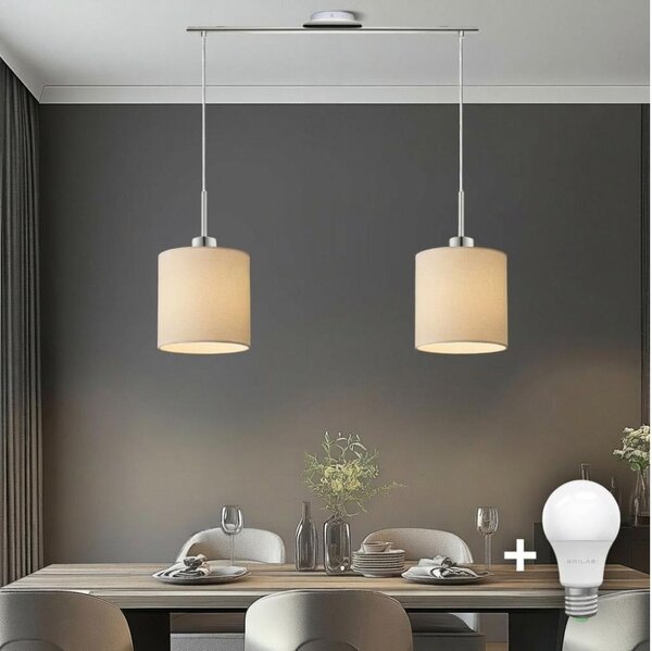 Eglo - LED luster na lane TUNJA 2xE27/60W/230V krémový