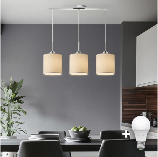 Eglo - LED luster na lanku TUNJA 3xE27/60W/230V krémový
