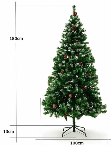 Umelý vianočný stromček 180 cm so snehom